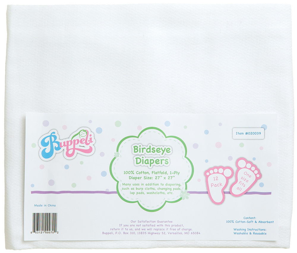 Picture of Buppeli 27" X 27" Flat Diapers