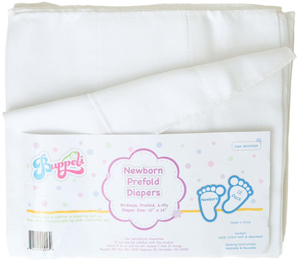 Picture of Buppeli Newborn Prefold Diapers