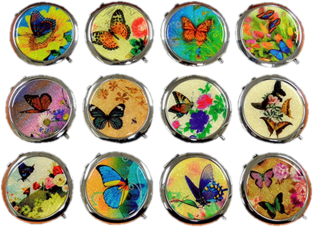 Picture of Glitter Butterfly Compact Mirror