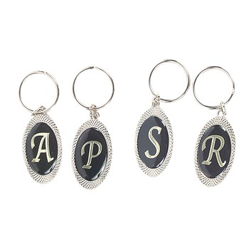 Picture of Oval Initial Keychain