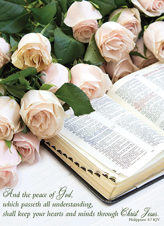 Picture of Flowers with Bible