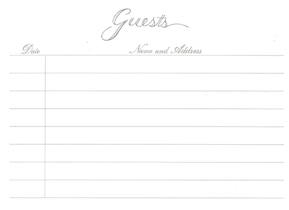 Picture of White Guest Book