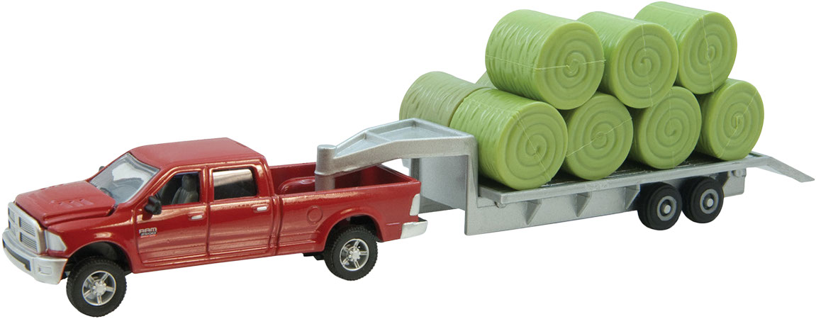 Picture of Ram Pickup with Trailer & Bales